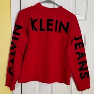 Calvin Klein Bold Red Crewneck Sweatshirt